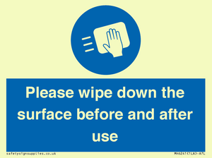 Please wipe down the surface before and after use